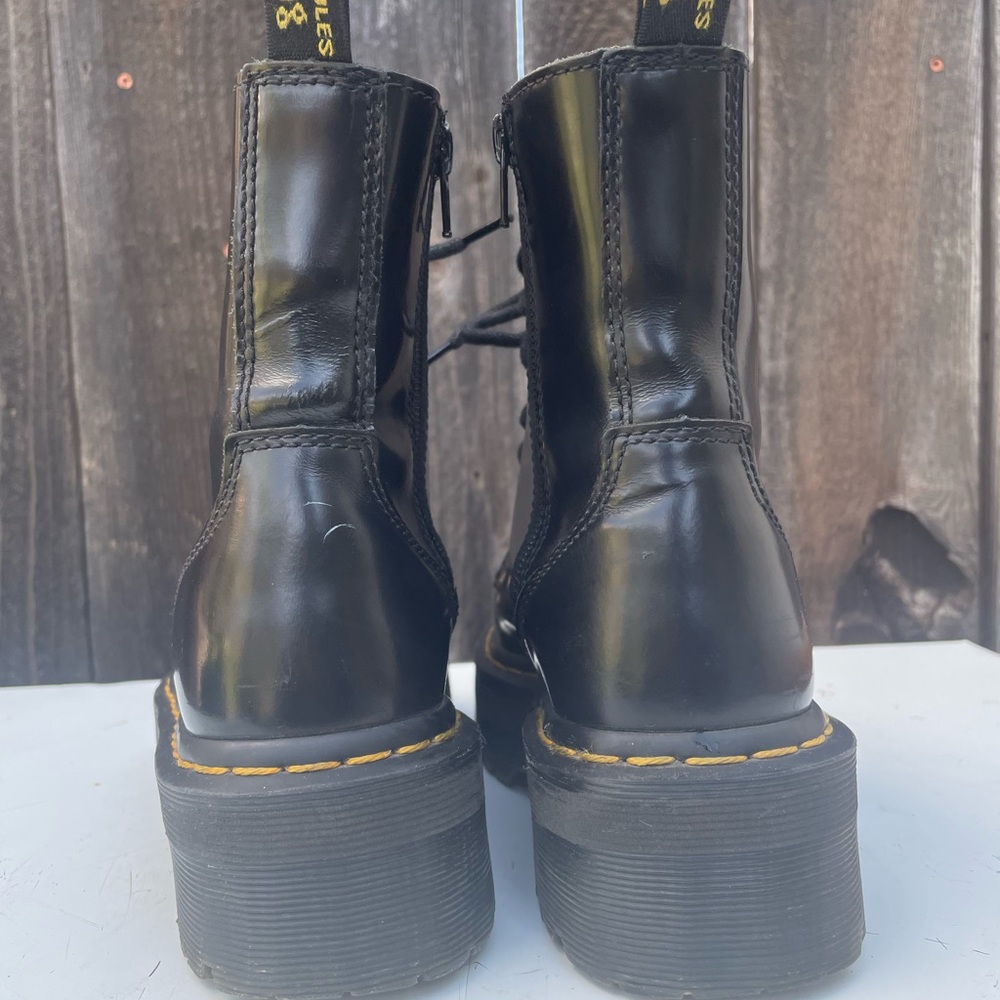 Black Platform Lace-Up Boots - Picture 4 of 9
